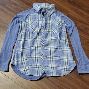 Marmot Light Blue Plaid Casual Shirt